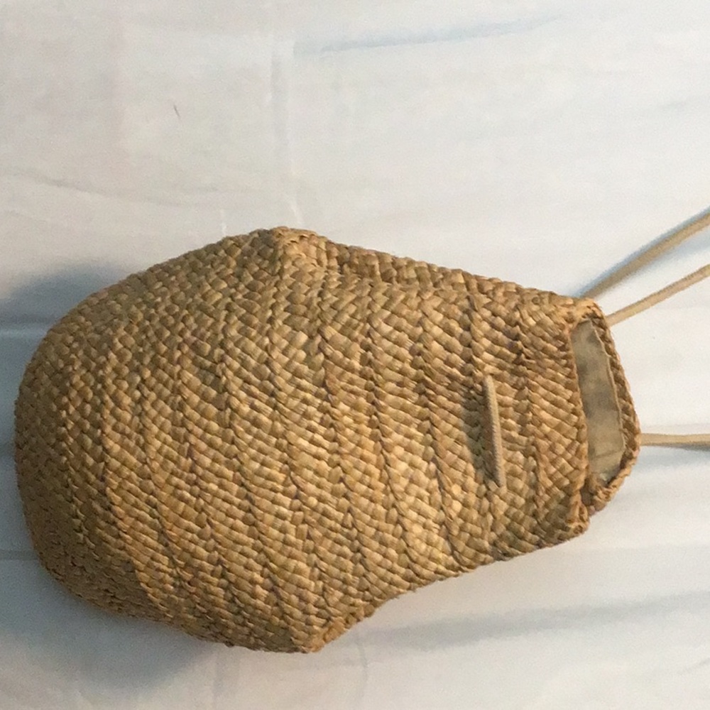 Tan Handcrafted Woven Backpack